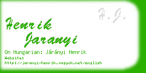 henrik jaranyi business card
